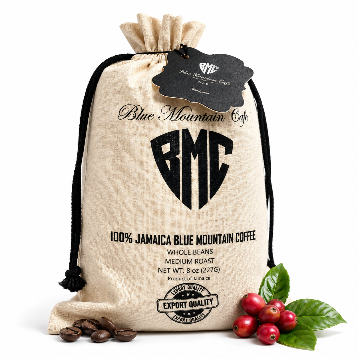 100% Jamaica Blue Mountain Coffee Whole Beans 8oz