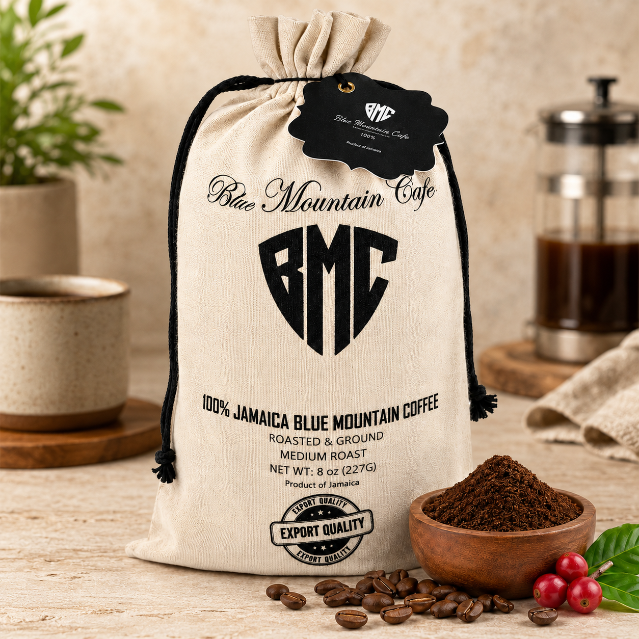 100% Jamaica Blue Mountain Coffee Ground 8oz