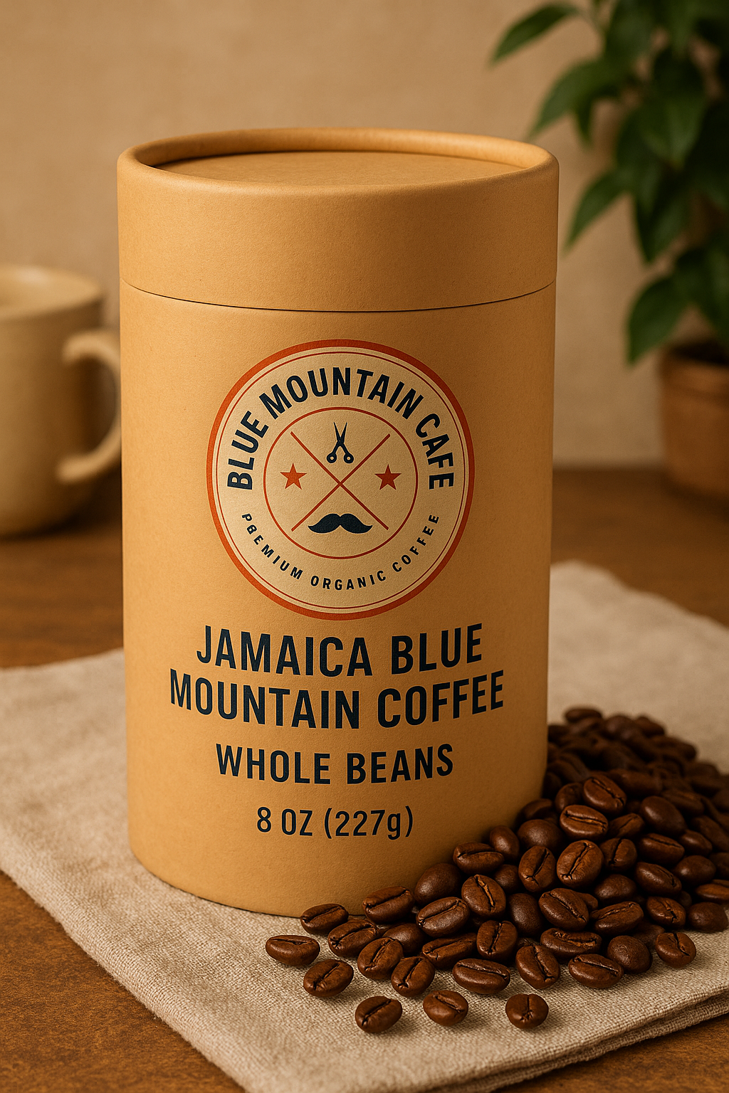 100% Jamaica Blue Mountain Coffee Whole Beans 8oz