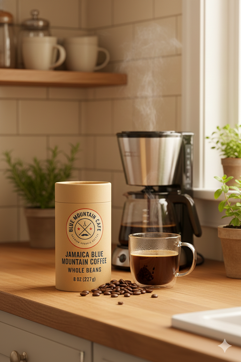 100% Jamaica Blue Mountain Coffee Whole Beans 8oz